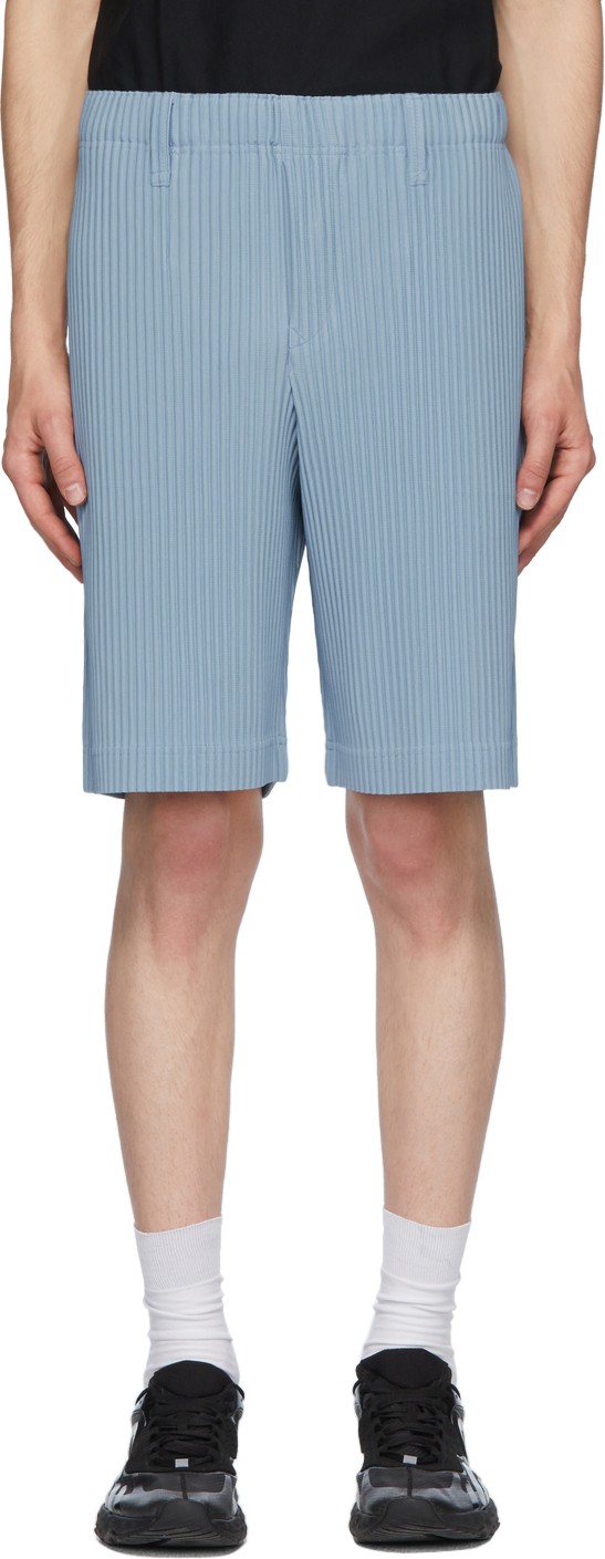 Homme Plissé Issey Miyake Blue Tailored Pleats 2 Shorts