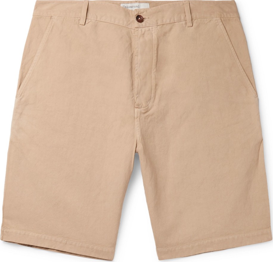 Universal Works Linen and Cotton-Blend Canvas Shorts