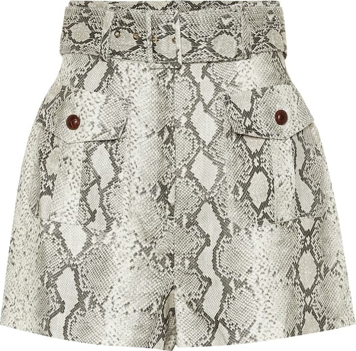 Zimmermann Corsage Safari linen shorts