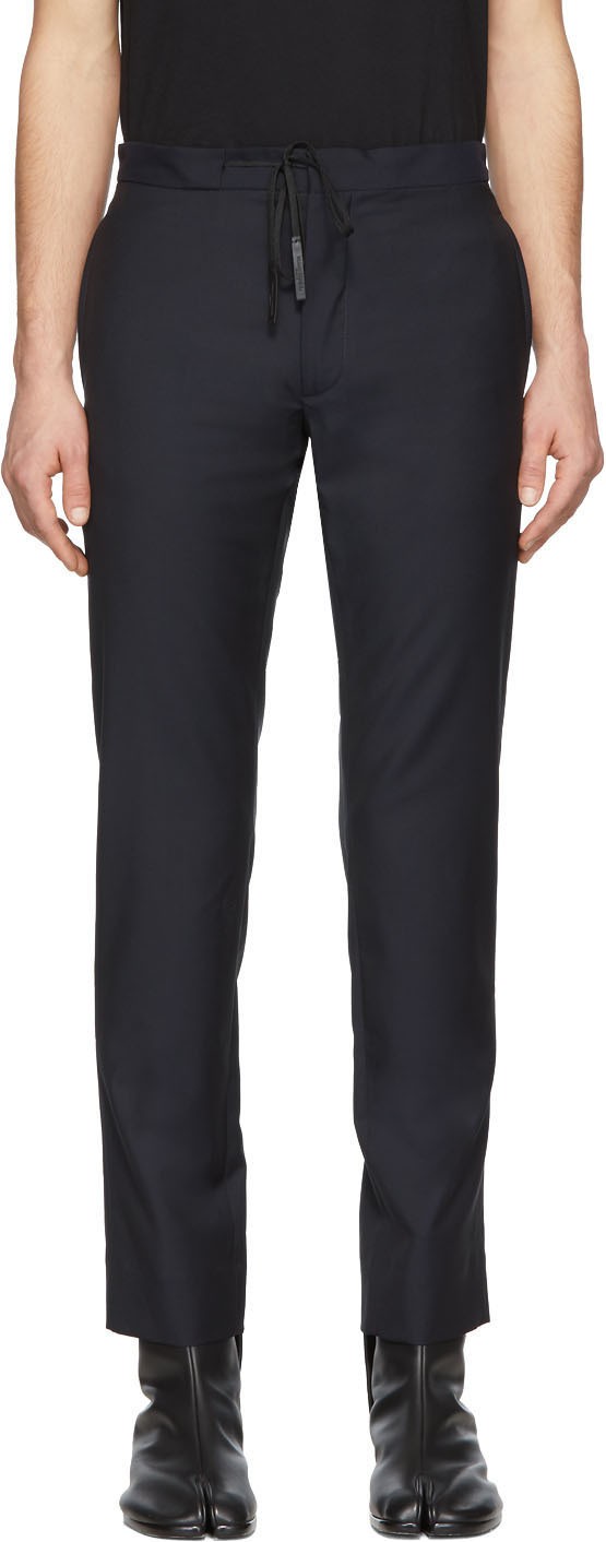 Maison Margiela Navy Wool Trousers