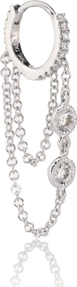 Maria Tash Eternity 18kt white gold single earring with diamonds