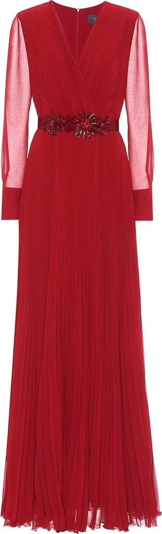 Max Mara Genarca georgette sablé dress