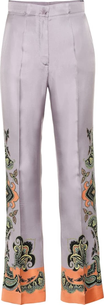 Etro Printed silk pants