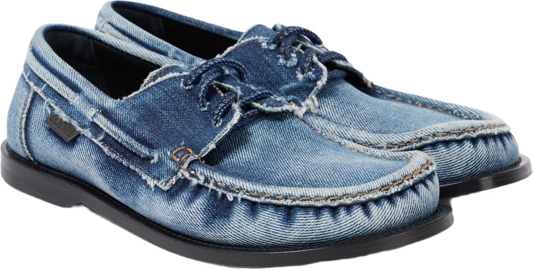 LOEWE - Campo denim boat shoes