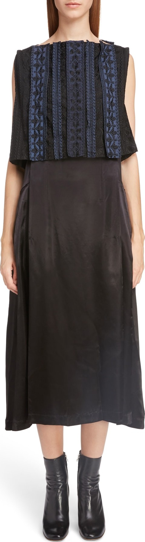 Toga Embroidered Trim Dress