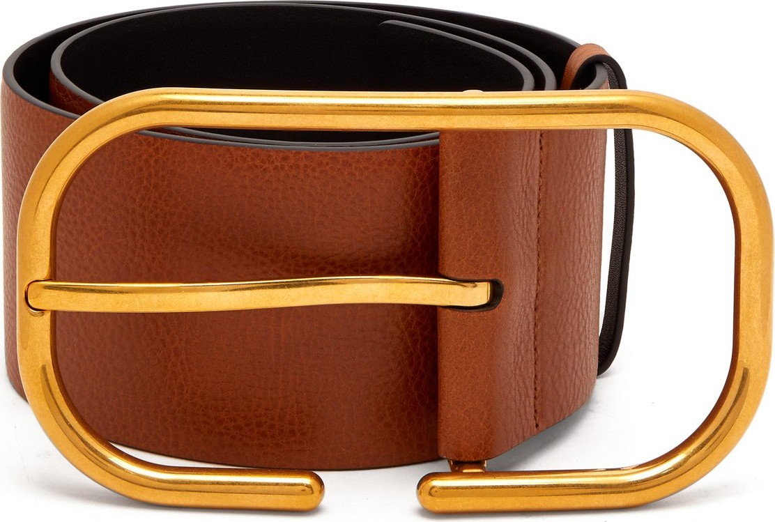 Valentino Oversized buckle leather belt