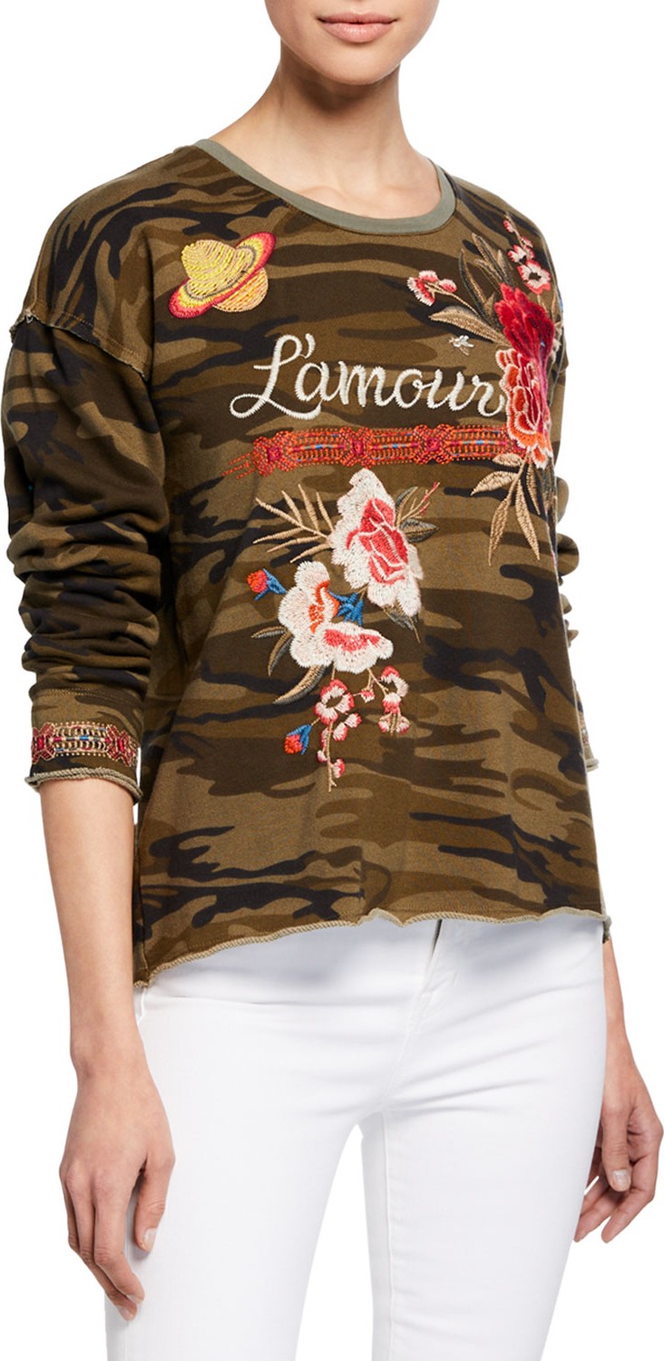 Johnny Was Burke L'Amour Camo Sweatshirt