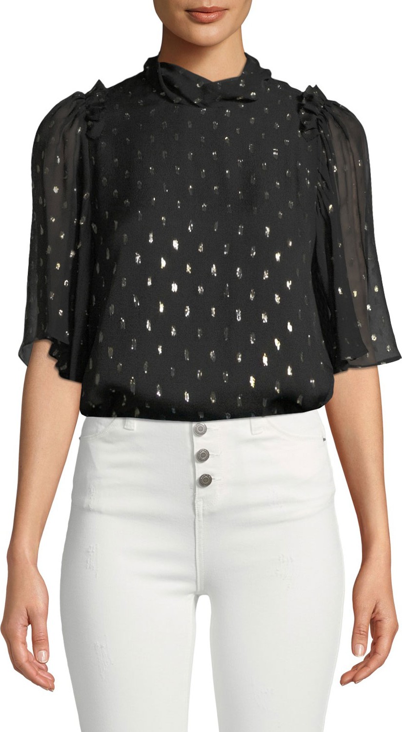 Camilla And Marc Jasmeen Flutter-Sleeve Silk Top