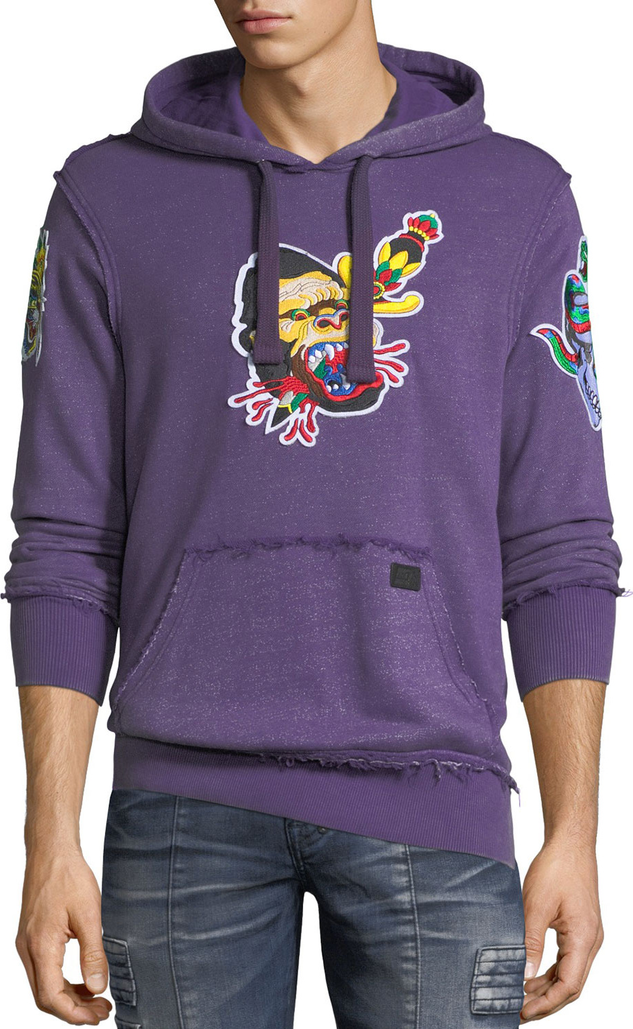 PRPS Money Embroidered Distressed Hoodie