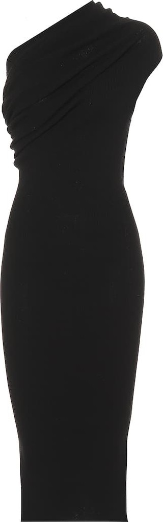 Rick Owens Stretch jersey one-shoulder dress