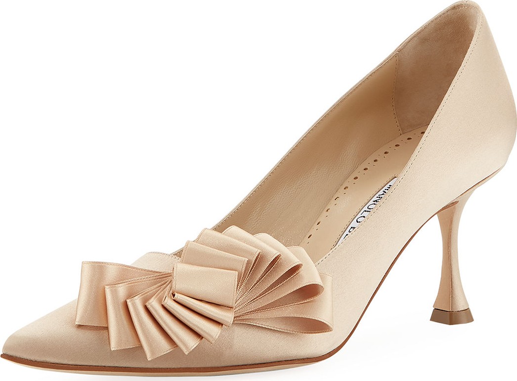 Manolo Blahnik Josima 70mm Pumps With Ribbon