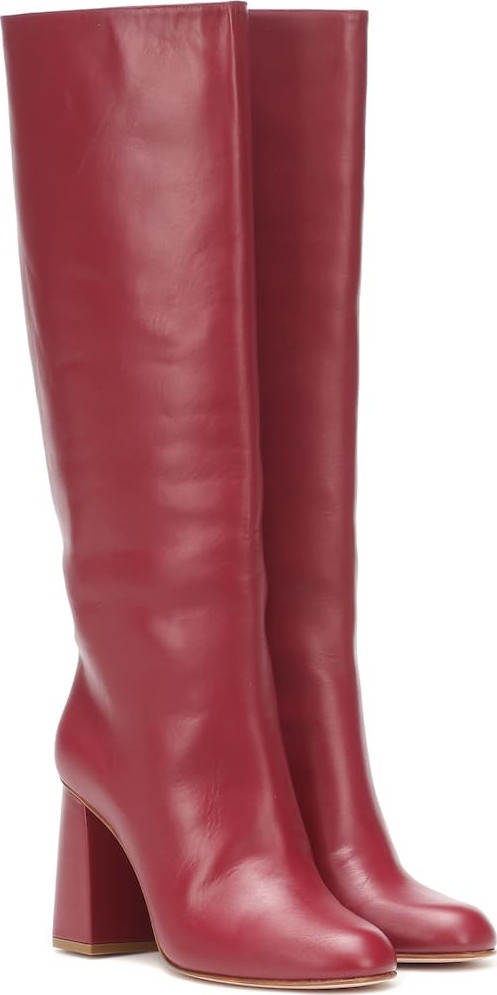 RED Valentino RED (V) leather knee-high boots