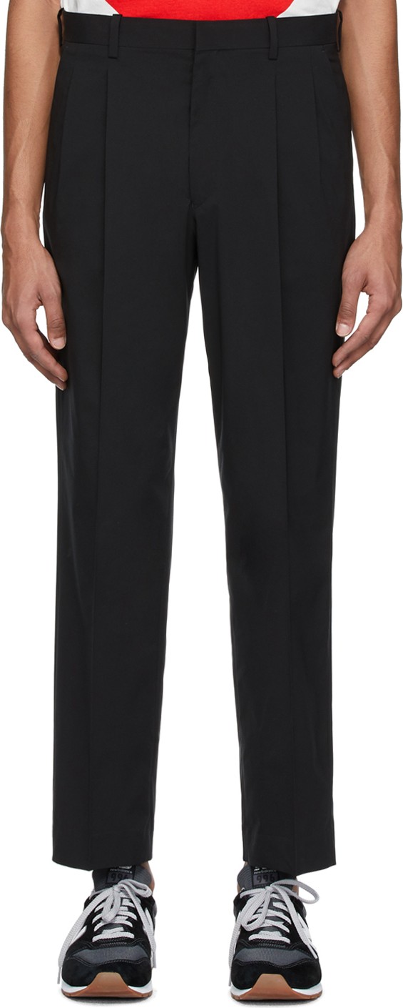 N.Hoolywood Black Pleated Trousers