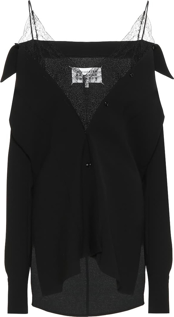 Maison Margiela Lace-trimmed jacket