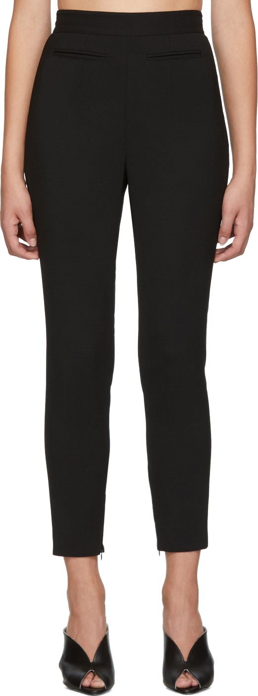 Alexander McQueen Black Skinny High Waisted Trousers