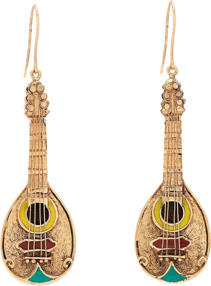 Wai Wai X Betina de Luca bandolim metal drop earrings