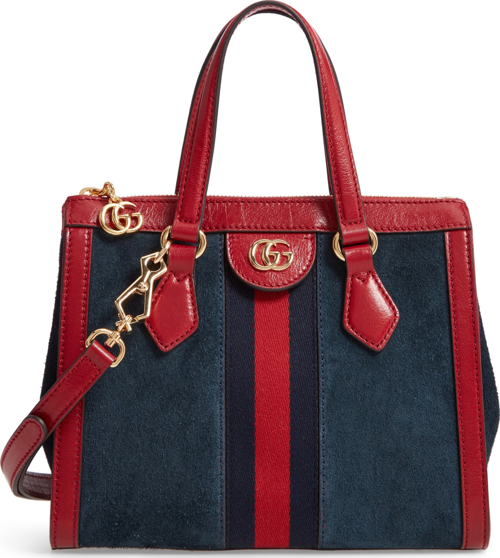 Gucci Ophidia Small Suede & Leather Convertible Tote Bag