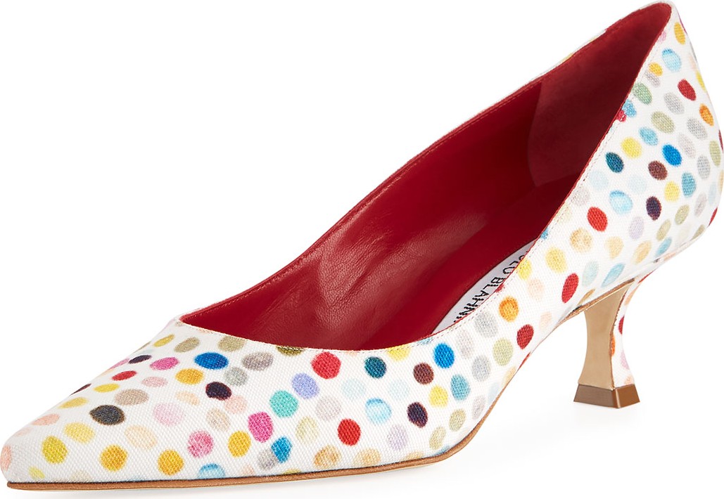 Manolo Blahnik 50MM Srila Fabric Pump