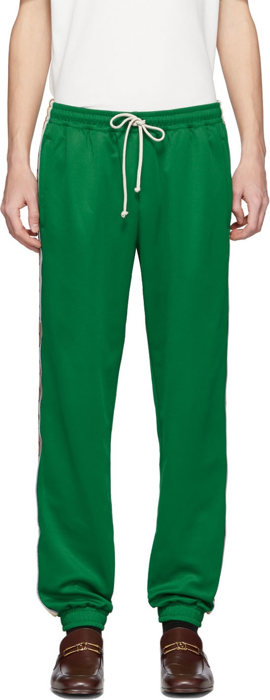 Gucci Green Technical Jersey GG Lounge Pants