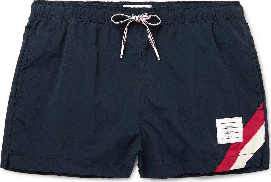 Thom Browne Short-Length Striped Swim Shorts