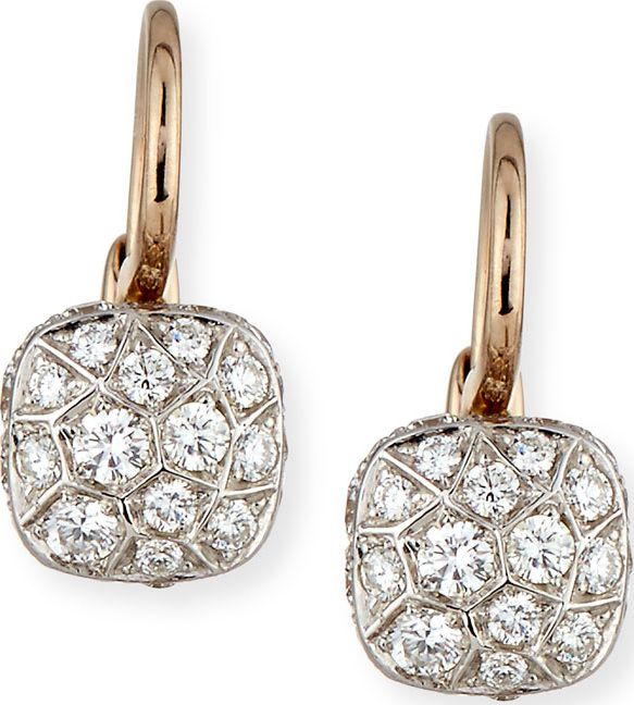 Pomellato Nudo 18K White & Rose Gold and Diamond Earrings