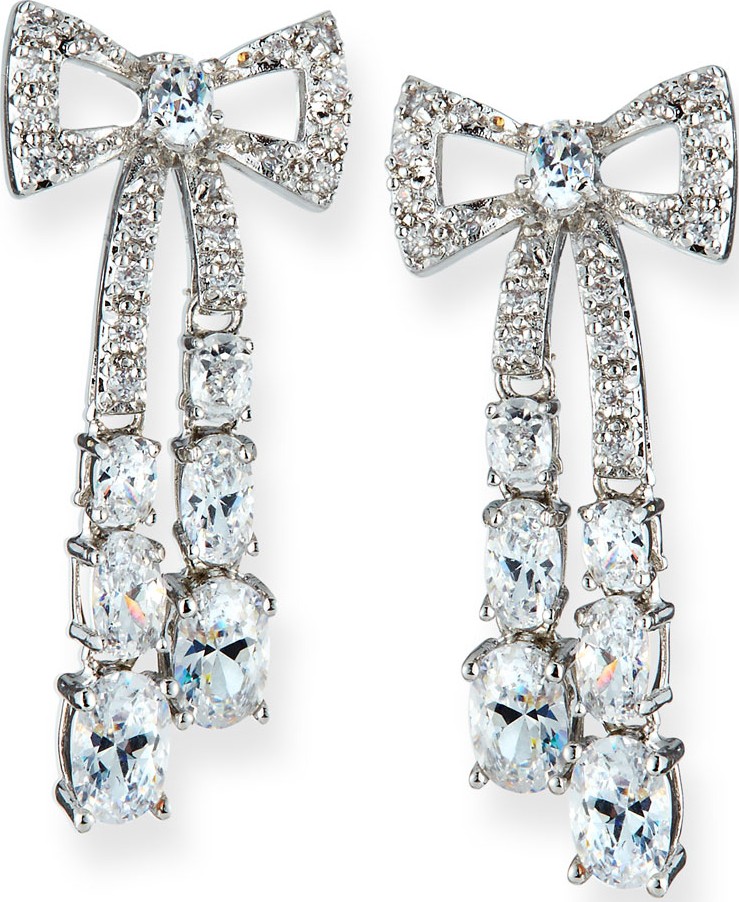 Fallon Rigid Crystal Bow Earrings