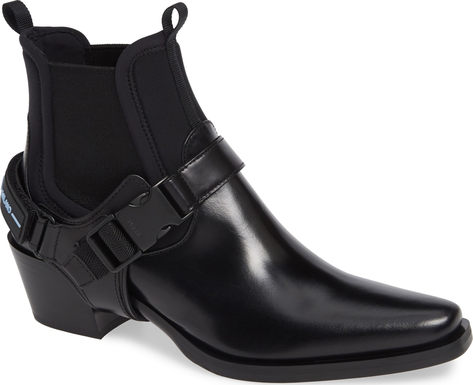 Prada Clip Harness Chelsea Boot