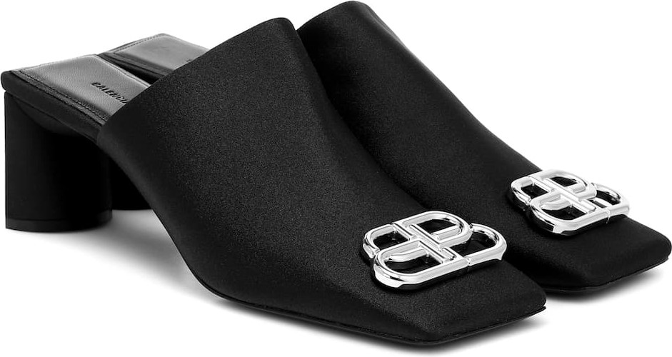 Balenciaga Double Square stretch-jersey mules