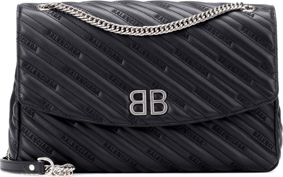 Balenciaga BB Round L leather shoulder bag