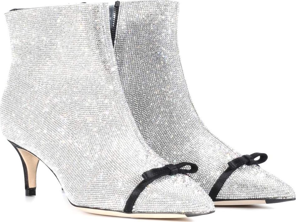 Marco De Vincenzo Crystal-embellished ankle boots