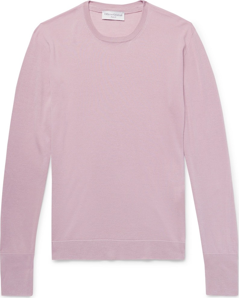 Officine Générale Wool and Silk-Blend Sweater