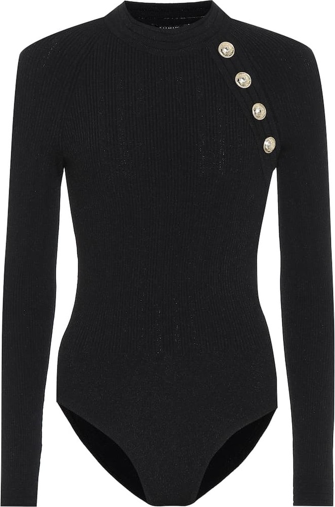 Balmain Ribbed-knit bodysuit