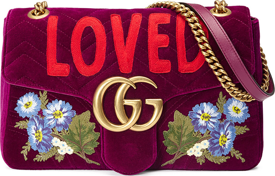 Gucci GG Marmont Small Loved  Shoulder Bag, Fuchsia