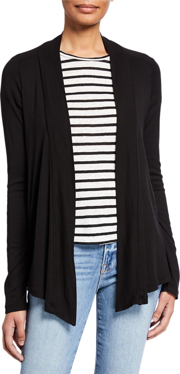 Splendid Classic 1x1 Cotton/Modal Open-Front Cardigan