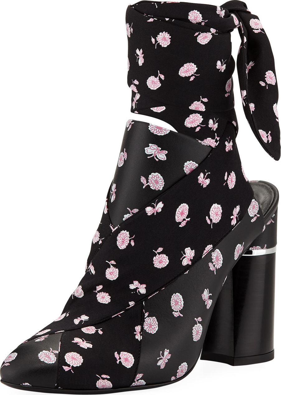 3.1 Phillip Lim Drum Glove Floral-Print Mules