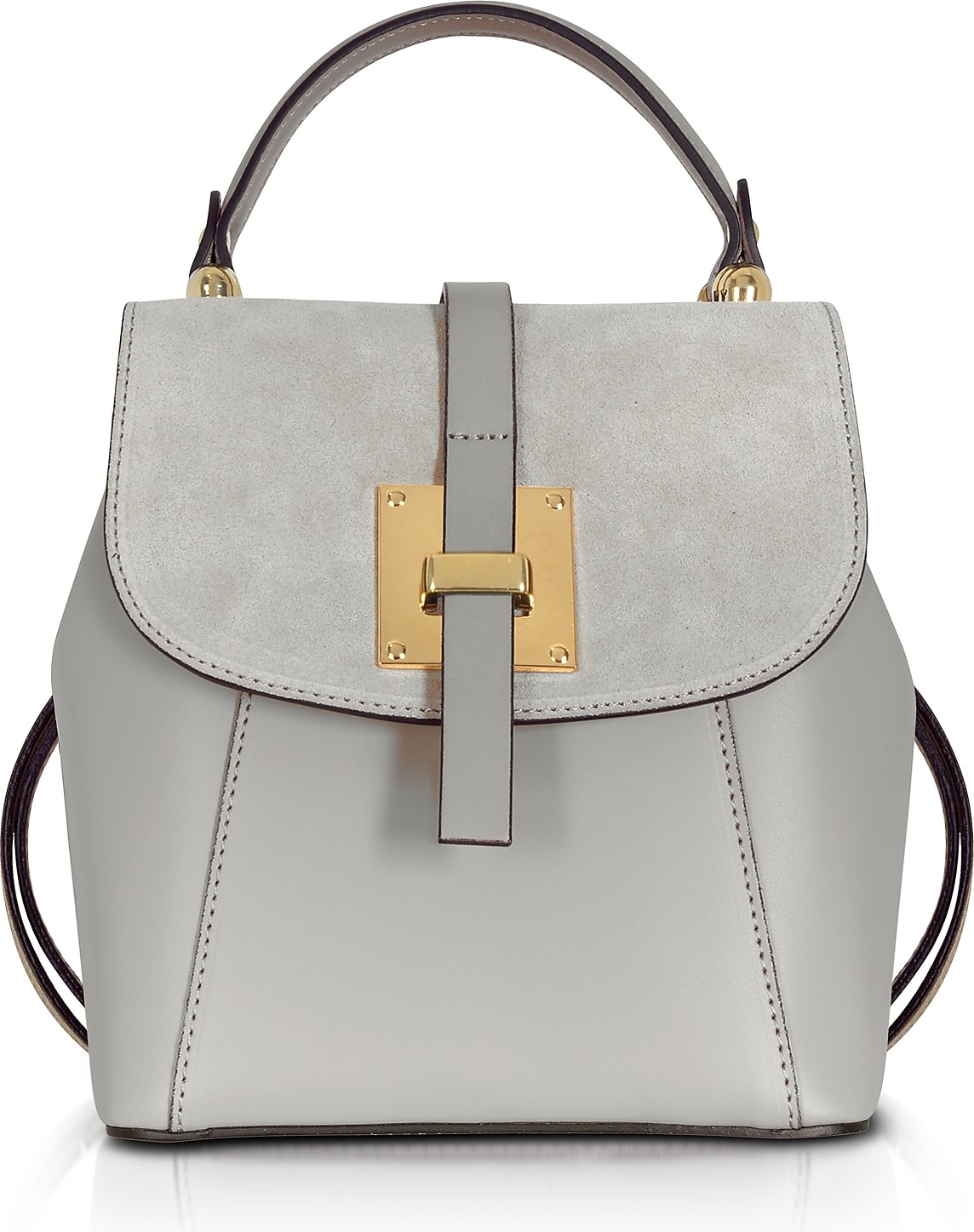 Gisèle 39 Palazia Black Suede and Leather Small Backpack