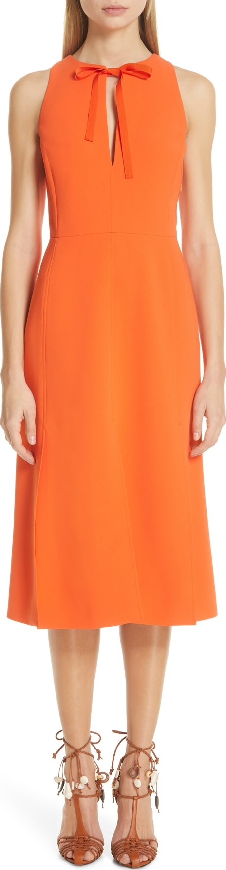Altuzarra Split Neck Sleeveless Midi Dress