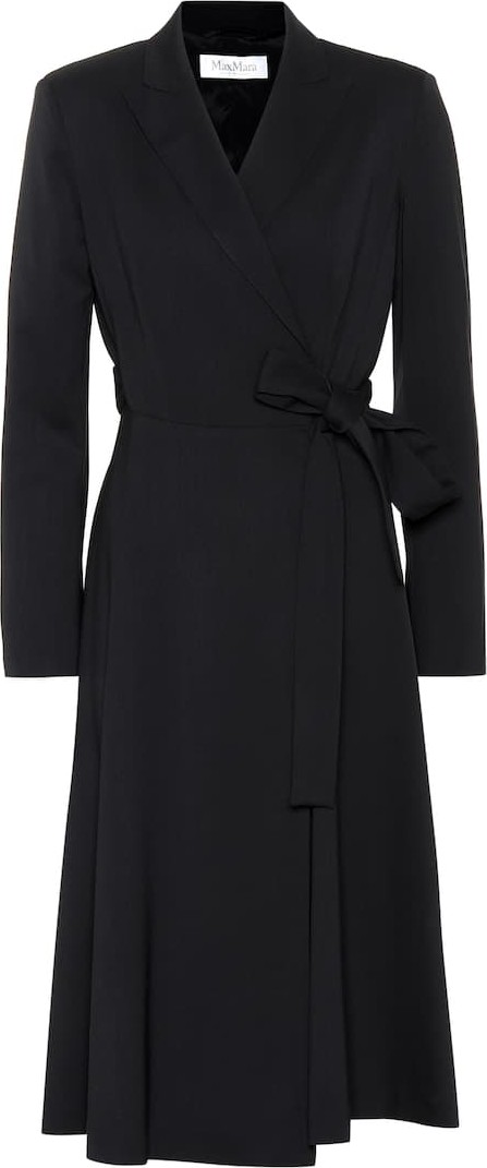 Max Mara Fantino wool wrap dress