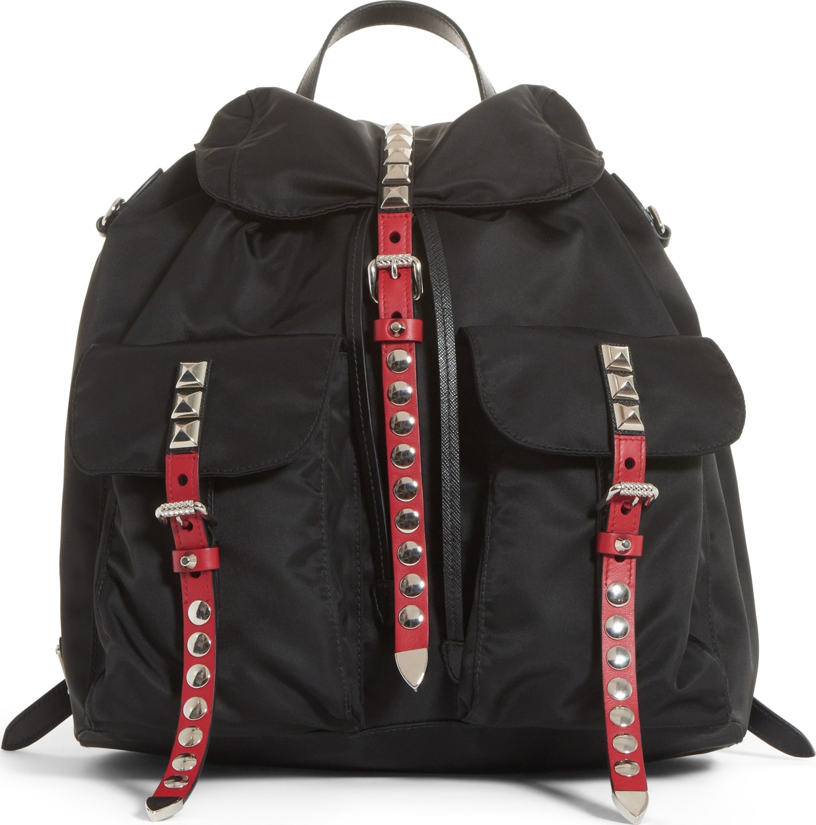 Prada Studded Nylon Backpack