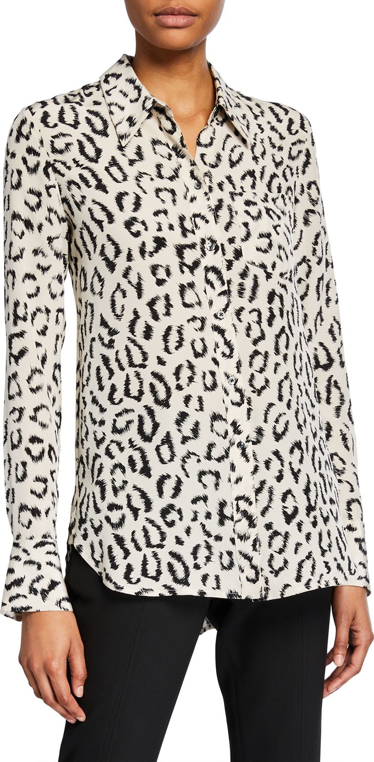 A.L.C. Emerson Printed Button-Down Top
