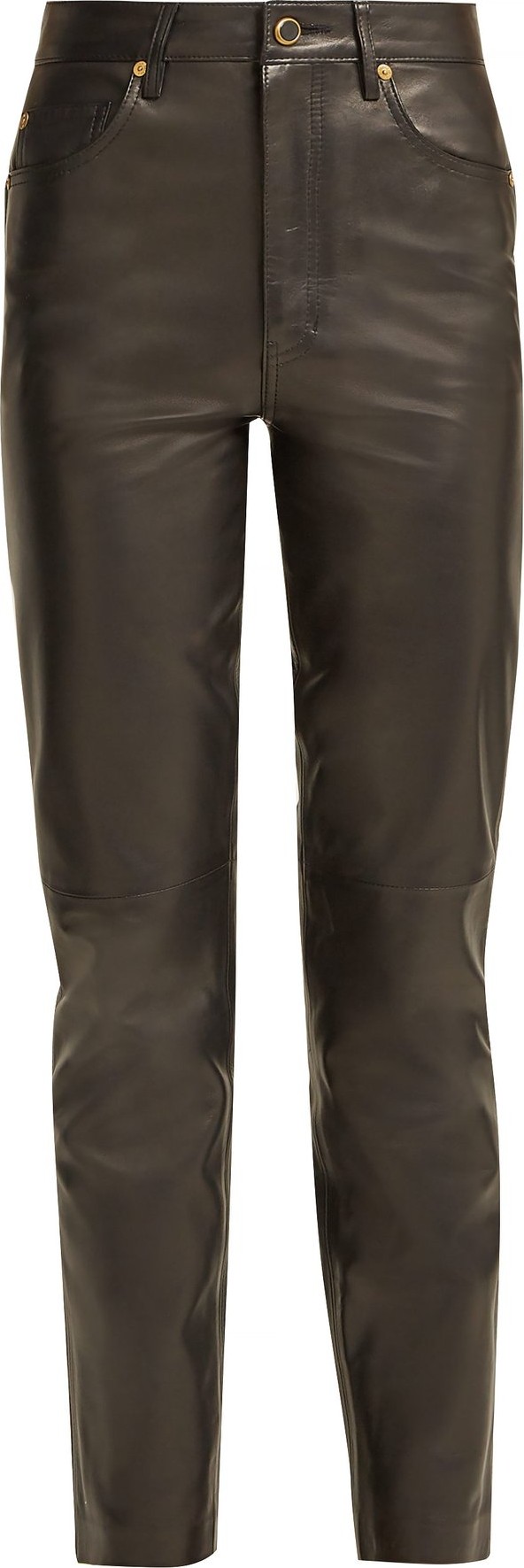 Khaite Victoria straight-leg leather trousers