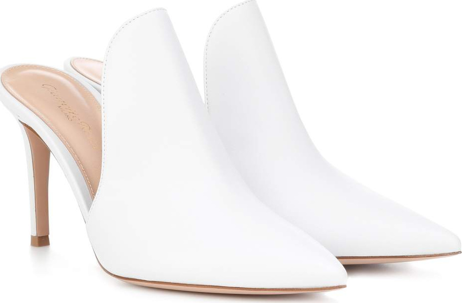 Gianvito Rossi Aramis 85 leather mule pumps