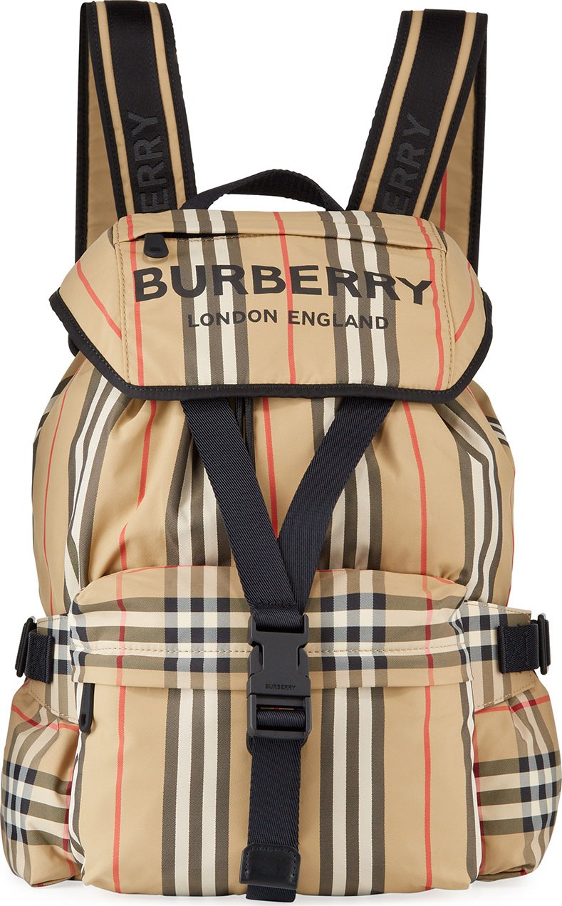Burberry London England Wilfin Small Heritage Stripe Backpack