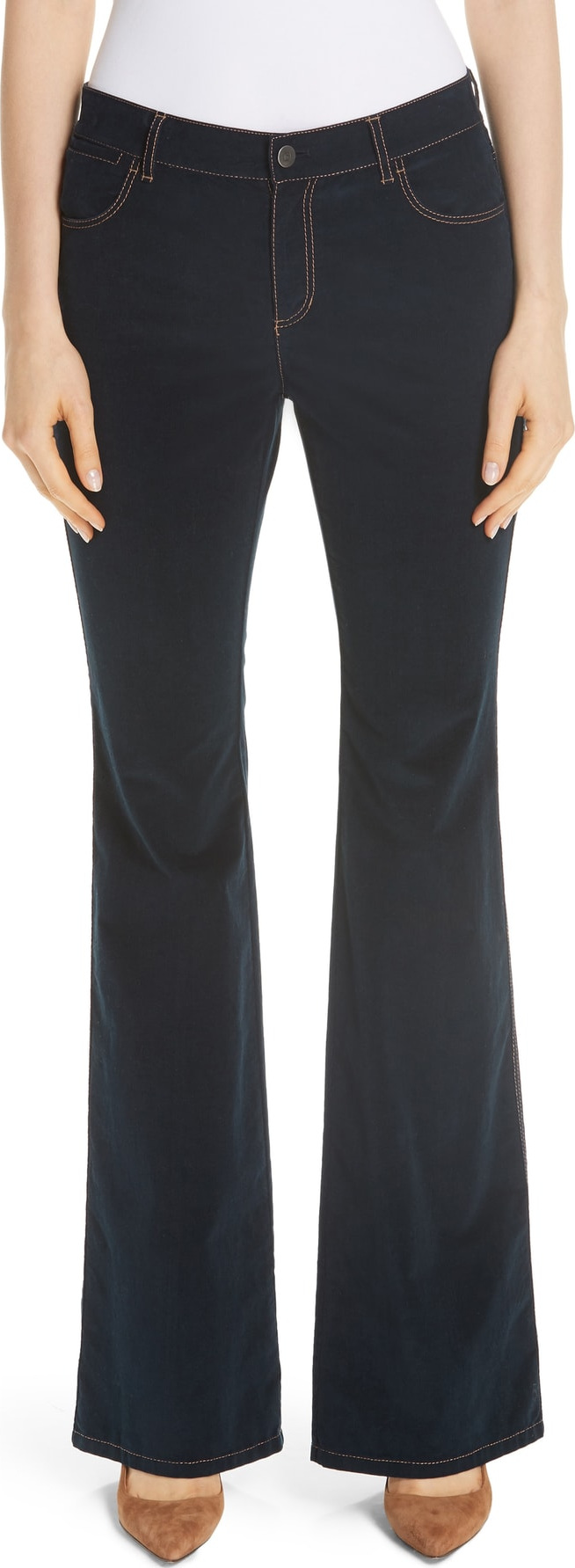 Lafayette 148 New York Flare Leg Corduroy Pants