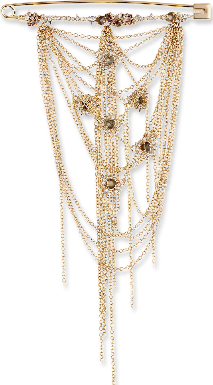 Alexis Bittar Fringe Safety Pin Brooch