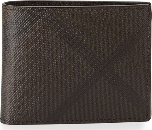 Burberry London England SMOKE CHCK HIPFOLD WALLET