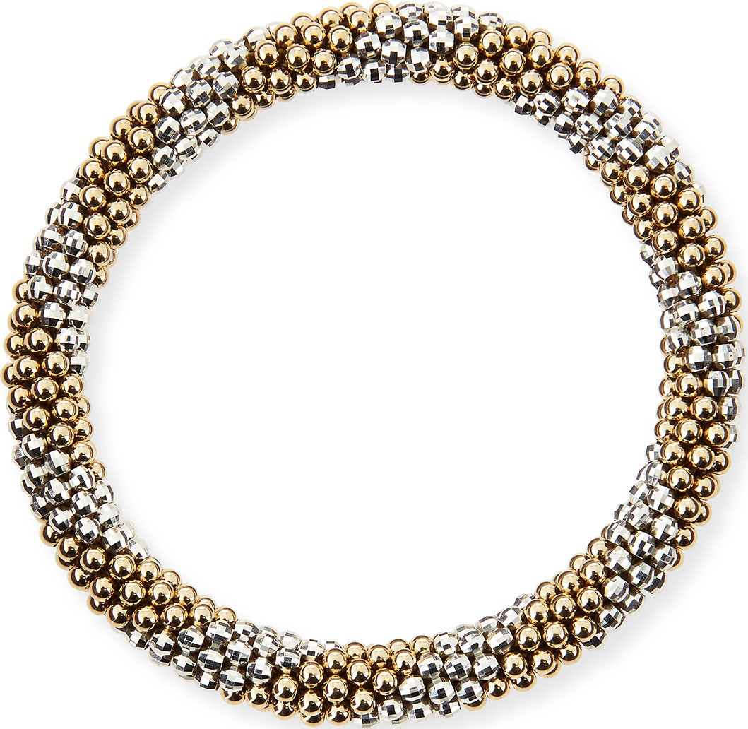 Meredith Frederick Elsie D 14k and Silver Bead Bracelet