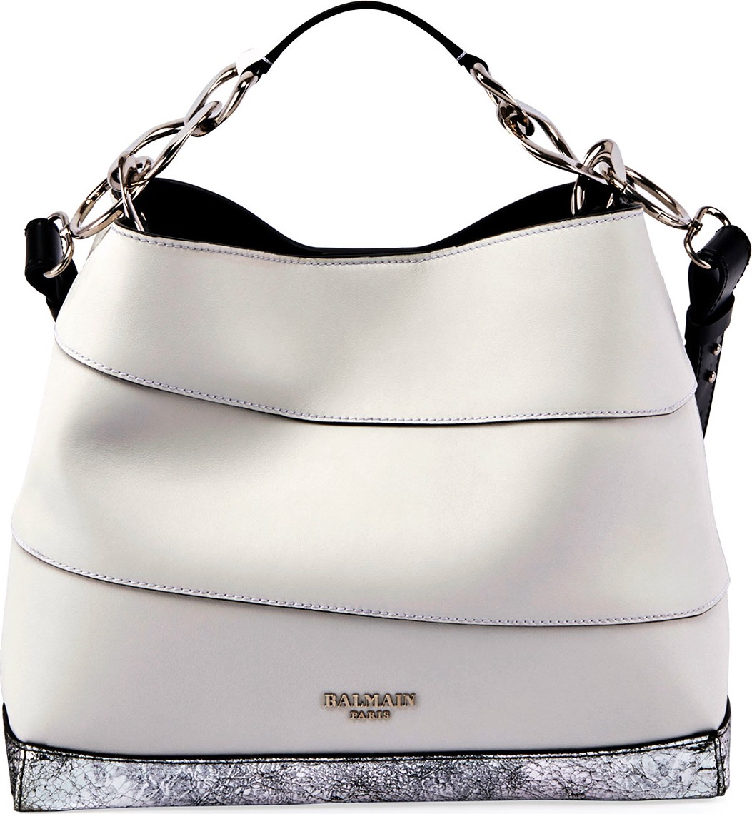 Balmain Polygon Trapeze Small Tote Bag