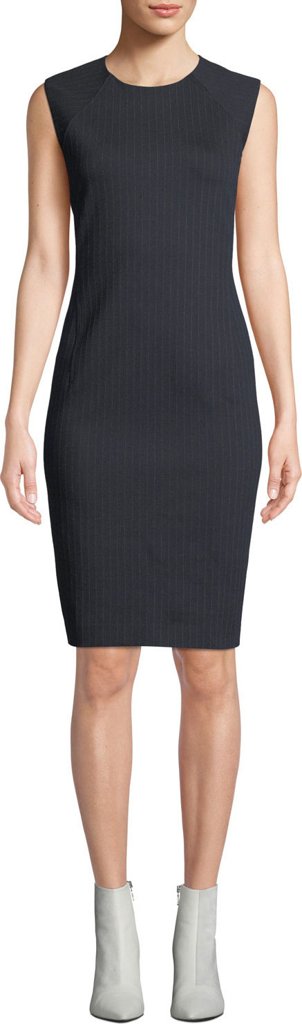 Theory Pinstripe Knit Power Dress