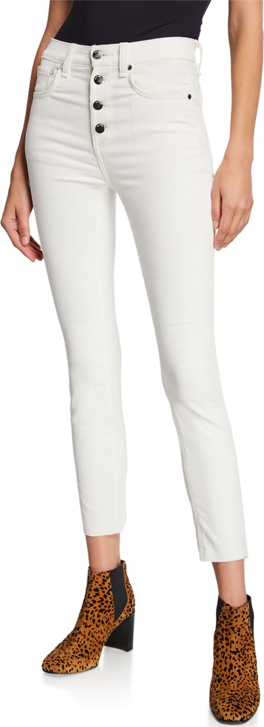 Rag & Bone Rosie Button-Fly Ankle Skinny Jeans